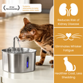KittySpout™ 2.2L Stainless Steel Cat Water Fountain
