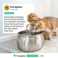 KittySpout™ 4L Stainless Steel Cat Water Fountain